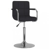 VidaXL Scaun de bucătărie, negru, material textil
