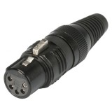 Conector de lipit XLR 5 pini mama, Hicon HI-X5CF-M