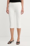 Morgan pantaloni culoarea alb, drept, high waist, PCAP.F