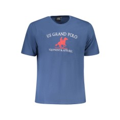 U.S. Grand POLO Tricou barbati cu imprimeu, din bumbac, albastru, S