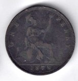 UK ANGLIA 1 ONE PENNY 1878 STARE BUNA, Europa