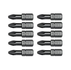 Set 10 biti profesionali Yato 1 4 , 25mm, cap PZ2, HRC 58-62, realizat din otel forjat, cu acoperire anticoroziva