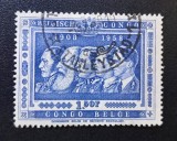 Congo Belgian 1958 &bdquo;Jubileul de 50 de Ani al Preluării Coloniei / Cei 5 Regi ai Belgiei 1908&ndash;1958 / 1.50 Franci&rdquo; - Ștampilat (Stanleyville) -CLN1