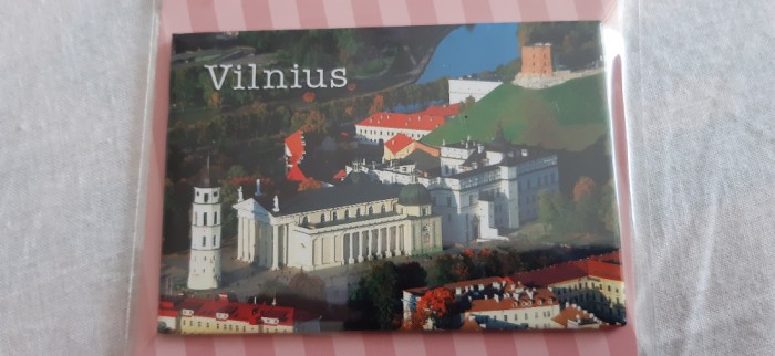 XG Magnet frigider - tematica turistica - Lituania -Vilnius - catedrala