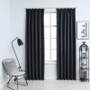 VidaXL Draperii opace cu c&acirc;rlige, 2 buc., antracit, 140 x 175 cm 134461