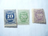 Serie mica Brazilia 1895 Cifra Taxe , inscris Eu do Brasil , val. 20 nu are guma