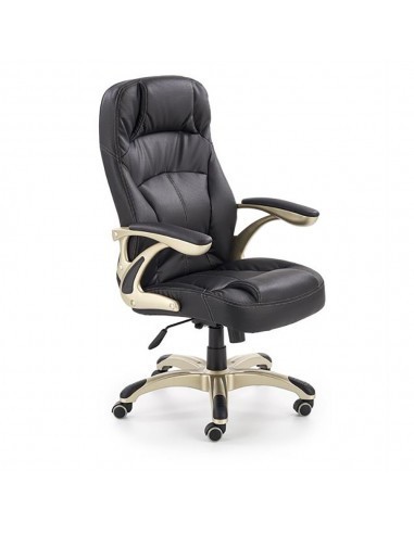 Scaun directorial HM Carlos, Piele ecologica perforata, Roti cauciucate, Inaltime ajustabila, Mecanism multiblock, 136 Kg, Negru