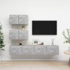 VidaXL Set de dulapuri TV, 4 piese, gri beton, lemn prelucrat 3079130