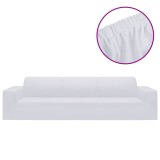 Cumpara ieftin Husa elastica pentru canapea cu 4 locuri poliester jersey alb
