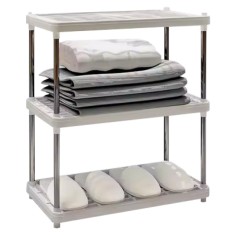Raft pardoseala fier gri plastic alb Maresi 41,5x22x54 cm