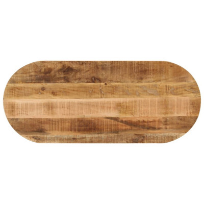 vidaXL Blat de masă oval, 100x40x3,8 cm, lemn masiv mango brut foto