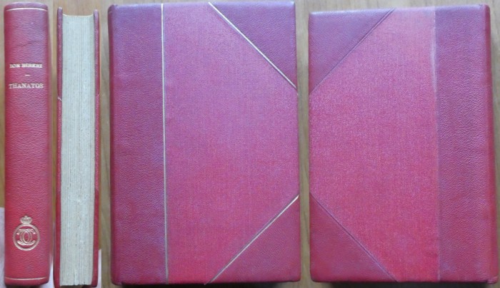 Ion Biberi, Thanatos, 1936, editia 1, ex. 9 / 25, legatura de epoca, cifru Carol