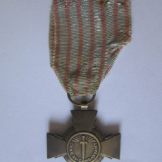 Franța medalia Crucea Combatantului WWI cu panglica originală