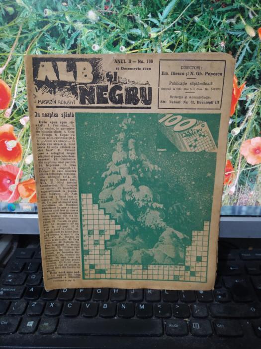 Alb și Negru, Magazin rebusist, anul II no. 100, 18 dec. 1940, București, 181