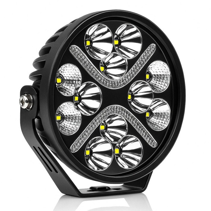 Proiector led off-road pro series, 54w, 7200lm, 6000k, 10-30v, lumina spot si difuz, compatibil atv, ssv, utilaje, ip67, 140x140x61 mm