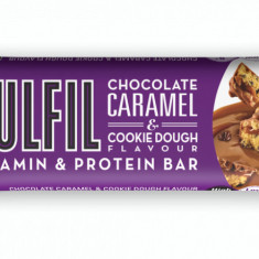 Baton proteic cu 9 vitamine Chocolate and Caramel Cookie Dough, 55g, Fulfil Nutrition