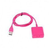 Adaptor incarcator USB pentru Fitbit Blaze Culoare Roz
