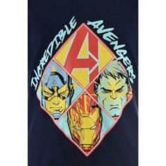 Pijama Marvel Avengers pentru Baieti, Set 2 Piese, Tricou si Pantaloni Scurti, Bumbac Moale, Design Avengers, Bleumarin, 4 ani Bleumarin 104-110 CM
