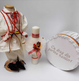 Cumpara ieftin Set Botez Traditional Raul 13 - 3 piese Botez Traditional : costumas, lumanare si cufar, Ie Traditionala
