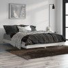 Cadru de pat, gri sonoma, 135x190 cm, lemn prelucrat, vidaXL