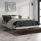 Cadru de pat, gri sonoma, 135x190 cm, lemn prelucrat