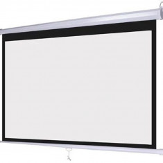Ecran pentru proiectie 100 inch format 16:9 portabil sistem prindere alb mat