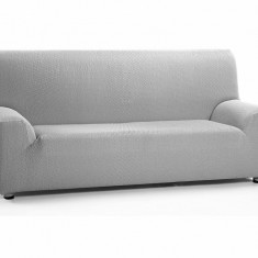 Husa de canapea elastica Martina Home Tunez, din bumbac, gri, 220 pana la 260 cm - NOU