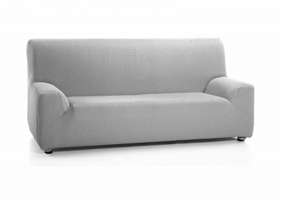 Husa de canapea elastica Martina Home Tunez, din bumbac, gri, 220 pana la 260 cm - NOU foto