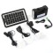 Sistem de iluminat solar GDPLUS cu 3 becuri, lanterna si incarcator USB, portabil, GD-8017COB
