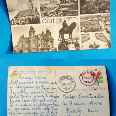 Carte Postala circulata veche RPR ANUL 1965 - Cluj