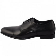 Pantofi barbati, din piele naturala, marca Eldemas, LCO185-1, negru 42 foto