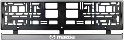 Set 2 bucati, suport numar inmatriculare argintiu Mazda foto