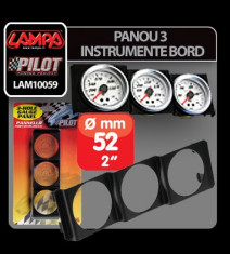 Suport tip panou, 3 instrumente bord, 52mm - STP124 foto