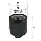 Filtru ulei VALEO LOG./SAND./DUSTER 1.5 (E5) 586003