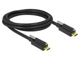 Cablu USB-C dublă mufă 2m negru 24AWG 30AWG DELOCK 84138