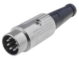 Mufă DIN 7-Pin 270&deg; Dreptă pe Cablu 34V