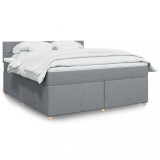 VidaXL Pat continental, gri deschis, 180x200 cm, material textil 3289059