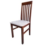 Scaun de living si bucatarie, DM1 Tilo din lemn masiv fag, tapiterie stofa, 120 kg, 96x43x40 cm, Nuc