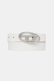 Diesel curea de piele cu două fețe OVAL D LOGO B-1DR W REV II culoarea alb, X09874.P1245