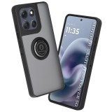 Husa Motorola Moto G86 Power Asteroid GSM Glinth cu inel suport stand magnetic, negru