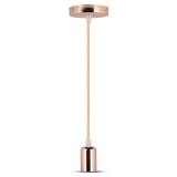 PENDUL TAVAN SOCLU E27 METAL GOLD ROSE, V-TAC