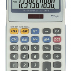 Calculator De Birou, 10 Digits, 170 X 108 X 15 Mm, Dual Power, Sharp El-334fb - Gri