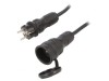 Prelungitor Negru 5m 16A 3x2,5mm2, KEL