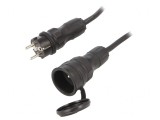 Prelungitor Negru 5m 16A 3x2,5mm2, KEL