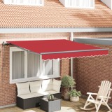 Marchiză Manuală Retractabilă Roșie 350x250 cm