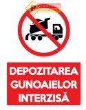 Indicator interzis gunoiul