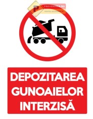 Semn pentru depozitarea gunoaielor foto