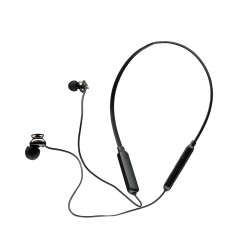 CASTI Spacer, wireless, intraauriculare cu fir de legatura si prindere magnetica, pt smartphone, microfon pe fir, conectare prin Bluetooth 5.0, negru, foto