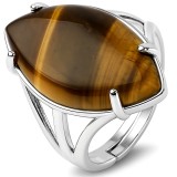 Inel Ochi de Tigru, piatra mare 2.7 cm forma marquise, inoxidabil reglabil