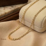 Cumpara ieftin Colier Echilibrul Imperial 50 cm , Lant unisex placat cu aur 14K 4 mm